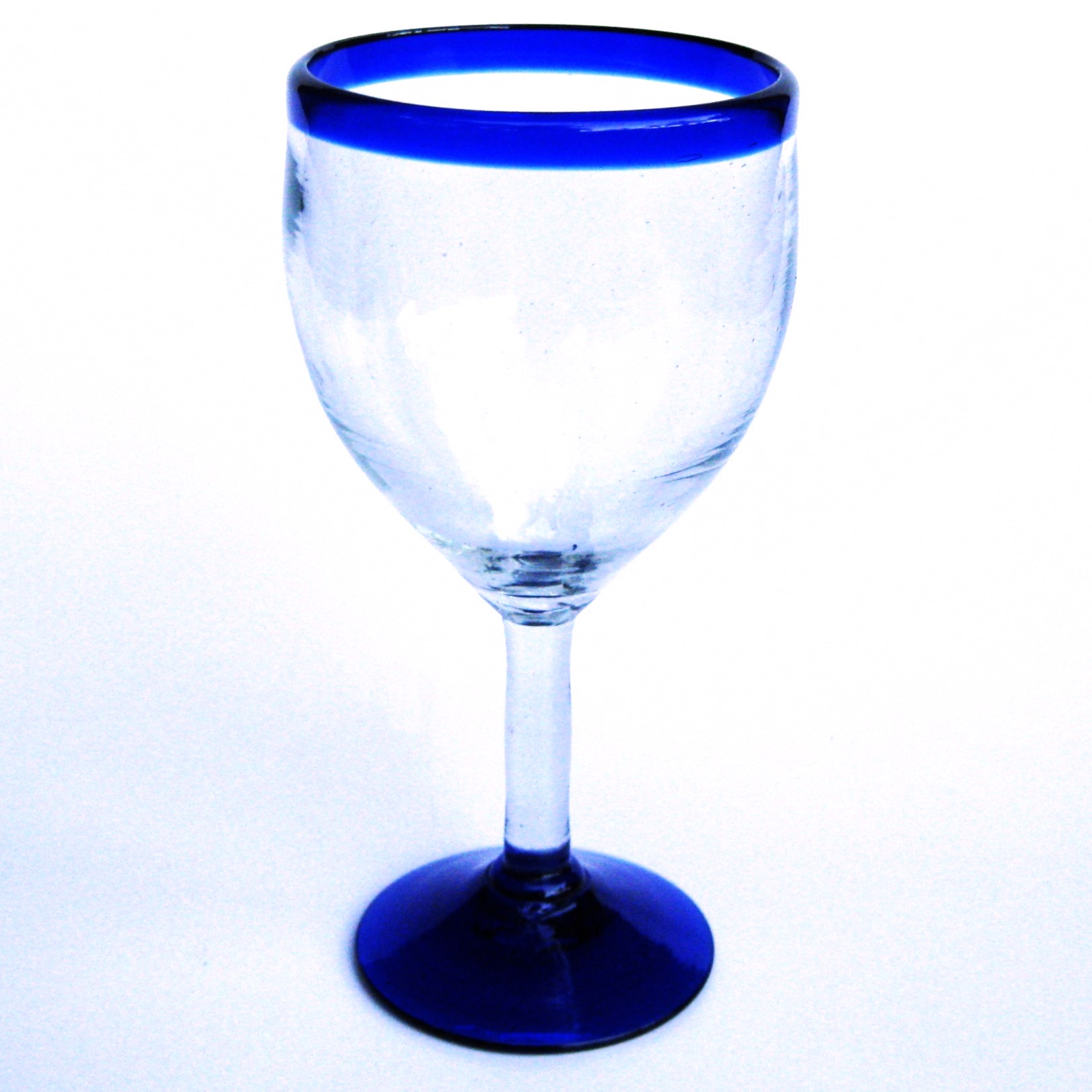 Cobalt Blue Rim 13 oz Wine Glasses (set of 6)